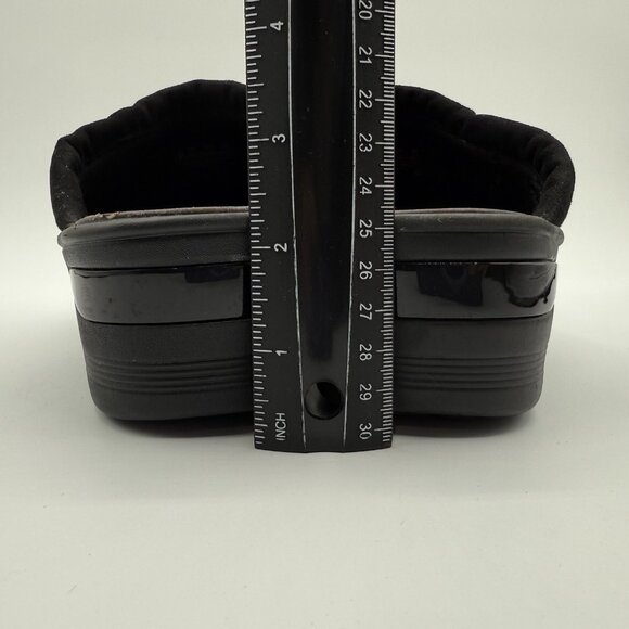 BZees Dolce Back Floral Mules Wedge Clogs Sz 7.5 W Wide Comfort Slip On Shoes - Picture 10 of 15